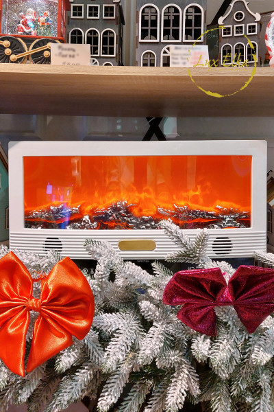 Камин белый большой